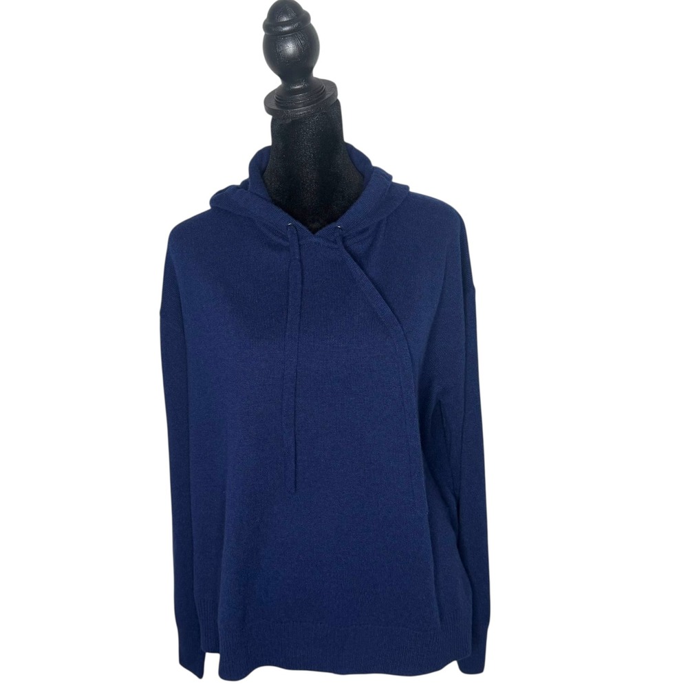B.Draddy Scottish Cashmere Hoodie Womens S Blue Mackenzie Pullover Sweater‎ NWT